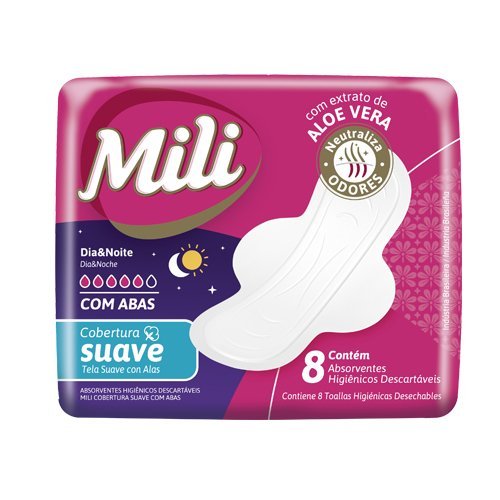 Mili Día & Noche Suave Con Alas X 8 Unidades.
