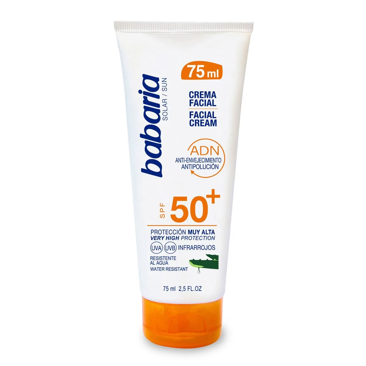 Babaria Crema Facial Adn Aloe Vera Resistente Al Agua SPF50+ X 75ml