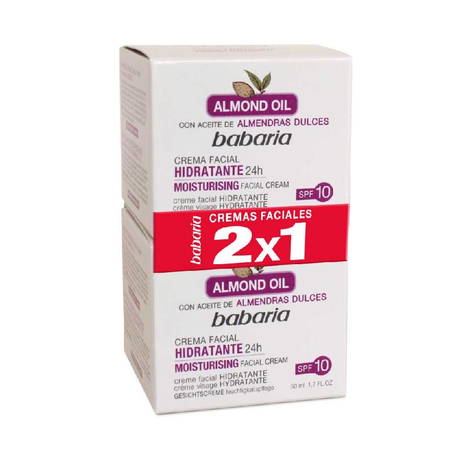 Babaria Cr. Facial Hidratante Oil 2 X 1