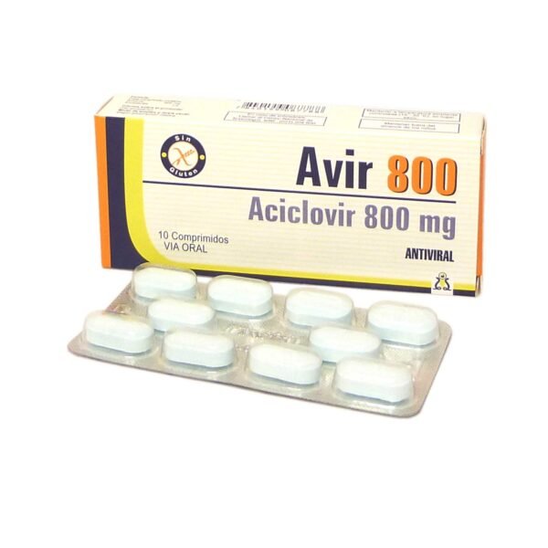 Avir 800 Mg. Caja X 10 Comp.