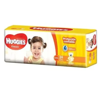 Huggies Classic Xxg X 34 Unid.